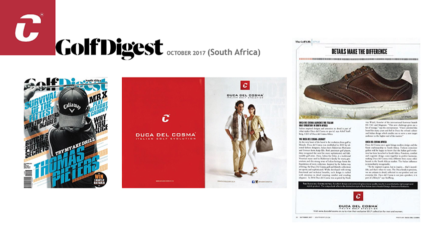 Duca del Cosma in Golf Digest_September 2017 South Africa