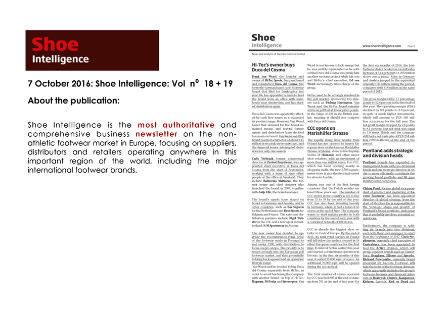 Shoe Intelligence_ Golf shoe retailers in Europe